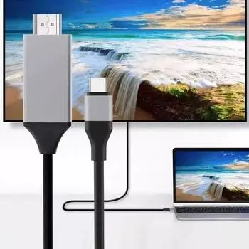 Usb C - HDMI-совместимый 4k/30hz видеокабель 1080p Type C 3.1 HDTV шнур тот же экран для Macbook Pro Chromebook Pixel белый