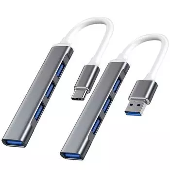 USB C HUB 3,0 Type C 3,1 4-портовый мульти-сплиттер-адаптер OTG для Xiaomi Lenovo Macbook Pro 13 15 Air Pro PC Компьютерные аксессуары USB серый