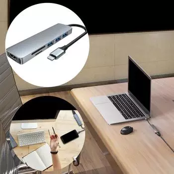 Usb C Hub 4k док-станция 6 в 1 Tpyec док-станция для ноутбука MacBook зарядка для телефона Hub S X0C0