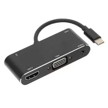 USB C Hub 5 в 1 Multi Port VGA USB PD зарядка быстрая скорость 5 Гбит/с небольшой портативный Type C Hub для