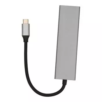 USB C Hub 6 в 1 алюминиевый сплав 100 Вт PD зарядка 4K UHD 5 Гбит/с передача USB C разветвитель для телевизора