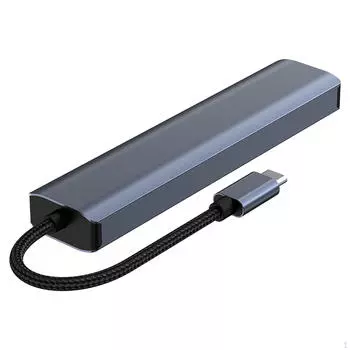 USB C Hub 6 в 1 док-станция для ноутбука, порты Ethernet PD Plug and Play Dongle