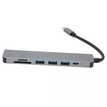 USB C Hub 7 в 1 4K HDTV Многофункциональный 100 Вт PD Быстрая зарядка Безопасный портативный USB-разветвитель для MacBook