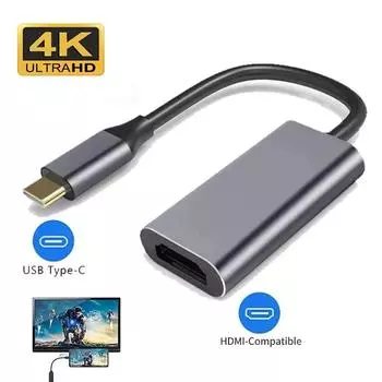 USB C к HDMI-совместимому кабелю-переходнику типа C к 4K HDTV-конвертерному кабелю USB 3.1 для проектора, ПК, MacBook Pro, ноутбука, планшета HUAWEI
