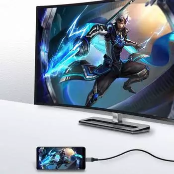 Usb C к HDTV-совместимый 4k/30hz видеокабель 1080p Type C 3.1 HDTV шнур тот же экран для Macbook Pro Chromebook Pixel чёрный