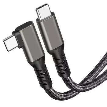 USB C - кабель нейлоновый вязаный PD совместимый XUELIQIU [видеовыход 4K@60 Гц] PD100W/5A USB3.2 Gen2*2 стандартный 10 Гбит/с высокоскоростной чип E-Marker для передачи данных,