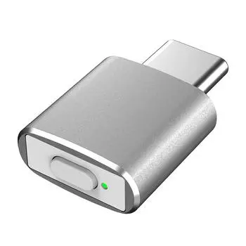 USB C Мышь Jiggler Mover Необнаруживаемый 3 режима с кнопкой переключения (Серебряный Т16) Q