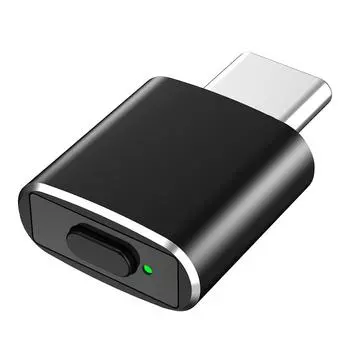 USB C Мышь Jiggler Mover Необнаруживаемый 3 режима с кнопкой переключения (Черный Т16) QD