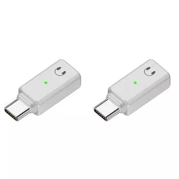 USB-C на 8-контактный аудиоадаптер для наушников для iPhone 15, iPad, MacBook (белый)