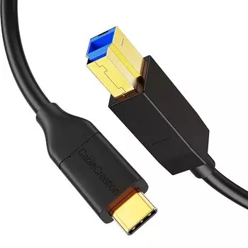 USB C на USB,CableCreation 3.1 GEN2 Тип (USB-C) 3.0 B мужской кабель B кабель-переходник кабель-переходник Gen 1 совместимый с принтером черный/1.8M