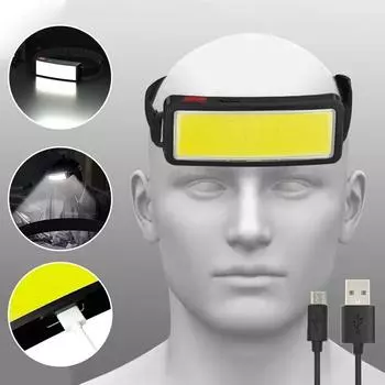 USB C перезаряжаемый COB светодиодный налобный фонарь супер яркий налобный фонарь со встроенным аккумулятором портативный кемпинговый альпинистский фонарь