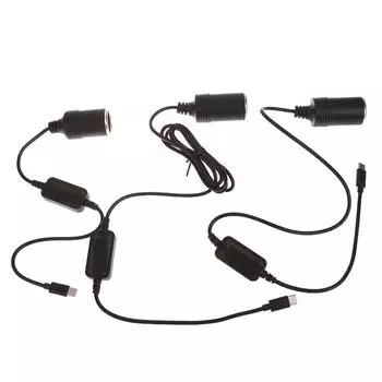 USB C Тип C в 12 В автомобильный прикуриватель гнездо конвертер адаптер шнур для автомобильных прикуривателей пылесос