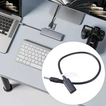 Кабель питания USB C - 3,5x1,35 мм, разъемы «мама-папа», шнур-адаптер для ноутбуков, мониторов, маршрутизаторов, поддерживает до 3 А 15V