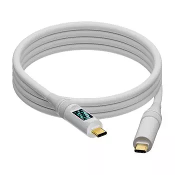 USB C To USB C Display Cable PD 100W Fast Charging 8K@60Hz Type-C USBC Cable Type C C To C Cable for Macbook iPad Samsung 20cm зелёный
