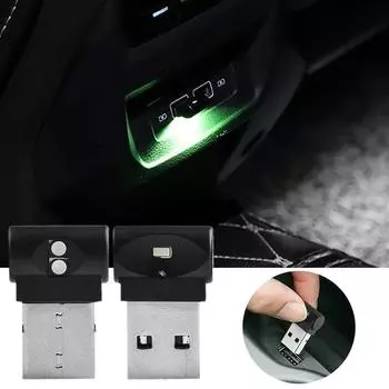 USB Car Atmosphere Light Ambient Lamp LED Night Atmosphere Interior Car Plug Lights Home Ambient Laptop Light Auto Accessor W0D1