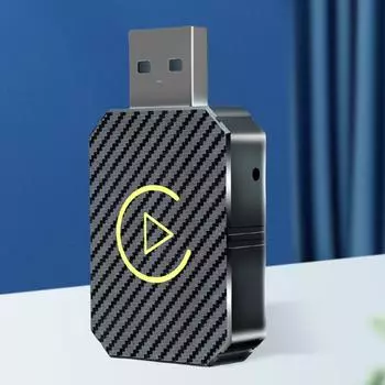 USB Car Dongle Plug&Play Wireless Carplay Android Auto Adapter 2 in 1 Mini Box BT WiFi for OEM Wired CarPlay/Andriod Auto Cars чёрный