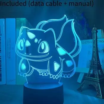 Usb Characters 3d Night Light Touch Change Color Seven Colors Table Lamp Style A