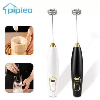 USB Charging Coffee Stirrer Baking Mixer Electric Egg Beater 2-in-1 Double Head Milk Whisk Tools Bar Kitchen Accessories