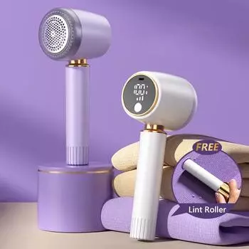 USB Charging Digital Display Portable Hairball Trimmer Clothing Pilling and Pilling Remover Household Clothing Lint Remover фиолетовый