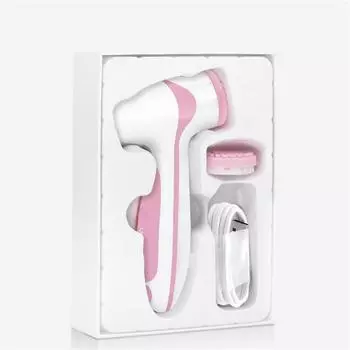 Зарядка через USB, розовая, синяя, профессиональная, силиконовая, электрическая, очищающая щетка для лица, ультразвуковой массажер для лица, инструмент для ухода за кожей 40#4