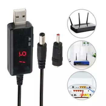 USB-DC5.5x2.1mm 3.5x1.35mm Кабель питания Повышающий преобразователь напряжения Адаптер для ламп и динамиков