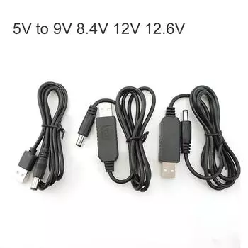 USB DC 5 В в USB 9 В 8,4 В 12 В 12,6 В повышающий модуль Power Boost Line кабель питания адаптер конвертер 5,5X2,1 мм для маршрутизатора 5V line