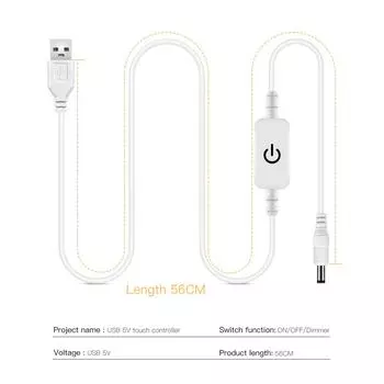 USB DC 5V сенсорный датчик светодиодный диммер регулятор яркости бесступенчатый сенсорный переключатель для светодиодной ленты