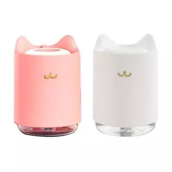 USB Desktop Humidifier with LED Light Aromas Essential Oil Diffuser розовый