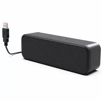 USB-динамик для ноутбука, ПК, динамик для настольного компьютера, портативная небольшая звуковая панель с громким насыщенным басом, улучшенная функция регулировки громкости и
