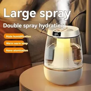 Usb Dual Spray 2L Большая емкость увлажнителя Настольный бытовой Маленький тихий офис спальня зелёный