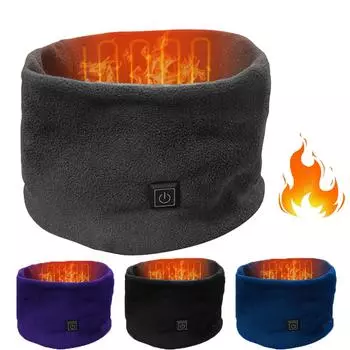 USB Electric Neck Warmer Heated Scarf Neck Warmer 3 Gears Adjustable Temperature Wireless Heated Scarf Thermal Neck Gaiter синий
