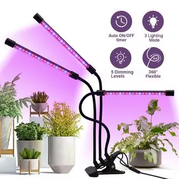USB фитолампа для растений, светодиодный светильник для выращивания растений 5 В с управлением для комнатных домашних растений, полный спектр цветов, рассада, коробка для выращивания