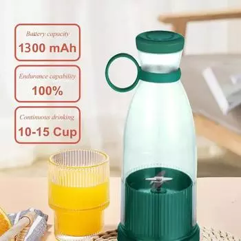 Usb Fresh Juicer Портативная соковыжималка Соковыжималка Перезаряжаемый блендер для смузи Мини Электрический миксер Соковыжималка Портативный блендер Бутылка синий