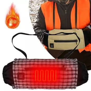 USB-грелка для рук, электрическая сумка для перчаток с подогревом, термомуфта для рук зимой на открытом воздухе, охоты, кемпинга, работы чёрный