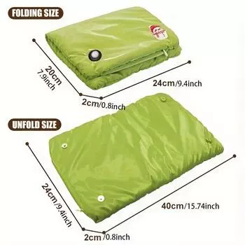 USB-грелка Graphite Heat для согрева всего тела - двухсторонний обогрев, 4-позиционная регулировка температуры, складная конструкция зелёный