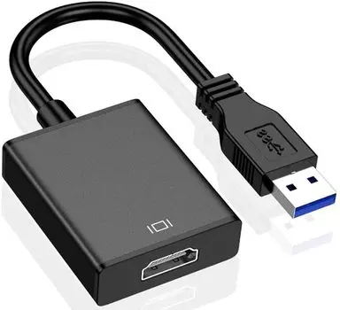 USB HDMI адаптер-переходник USB HDMI кабель USB HDMI разъем-переходник HDMI адаптер-переходник Передача 5 Гбит/с Совместимость с 1080P Аудиовыход