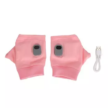 USB-перчатки с подогревом, перезаряжаемые, 3 уровня, горячий компресс, 2000 мАч, интеллектуальные перчатки без пальцев с подогревом