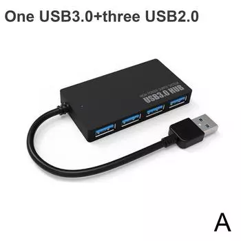 USB Hub 3.0 Multi USB Splitter 4 USB Port 3.0 2.0 для USB USB Power Hub Pro 3 Adapter Ex I8V7 black-Type-C2.0