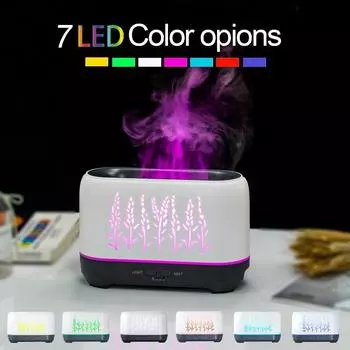 Usb имитация пламени ночник с резервуаром для воды 200 мл увлажнитель ароматический диффузор для домашнего офиса спальня атмосфера настольная лампа AU