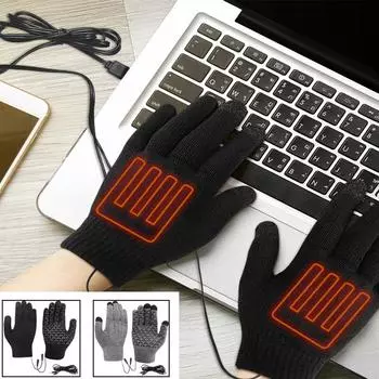 USB Электронный обогрев Вязание перчатки Интернет-серфинг Письмо Спорт на открытом воздухе Термоутолщение Впитывающие Пот Противоскользящие Варежки