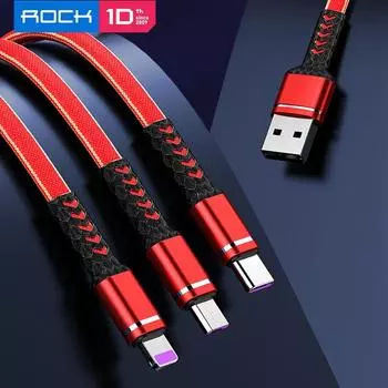 USB-кабель 3в1 для iPhone, зарядный кабель для телефона Micro USB, провод зарядного устройства типа C жёлтый