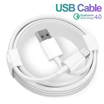USB-кабель Apple для iPhone 13 12 11 Pro Max USB-кабель Lightning XR X XS 8 7 Plus SE, шнур для зарядного устройства для быстрой зарядки