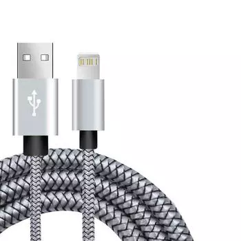 USB-кабель для быстрой зарядки 3A для iPhone 13, 12, 11, 14 Pro X XR XS Max 6s 7 8 Plus 5S SE 2 iPad, шнур для передачи данных, длинная линия 3 м 1m серебряный