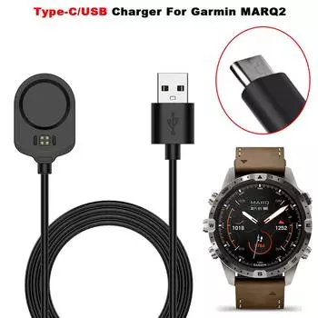 USB-кабель для быстрой зарядки Type-C, браслет, док-станция для зарядного устройства для Garmin MARQ2, спортсмен, приключение, капитан, игрок в гольф, авиатор, аксессуары для часов Type-c