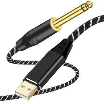 USB-кабель для гитары 3M USB-кабель для связи с компьютером Инструментальный кабель для записи USB-кабель для связи с электрогитарой Электробас-гитара Выступление Запись вживую