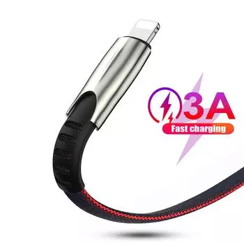 Usb-кабель для iphone 11 12 pro max Xs Xr X SE 8 7 6 plus 6s 5s ipad air mini 4 кабель быстрой зарядки для зарядного устройства iphone 1m чёрный