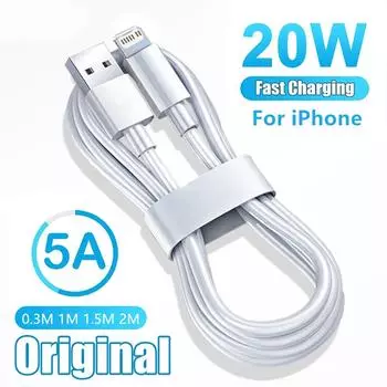 USB-кабель для iPhone 14 13 11 12 Pro Max Mini XS, быстрая зарядка телефона, дата-кабель для iPad, зарядный провод, шнур, аксессуары