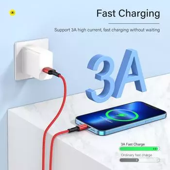 USB-кабель для iPhone 14 13 12 11 Pro X XS Max 6 7 8 Plus SE Apple iPad Fast Charge Cord Origin Mobile Phone Charger Data Wire 3m 0.25m