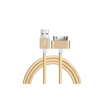 USB-кабель для зарядки данных 1 м для iPhone 4 4s и iPad 2 3 золотой