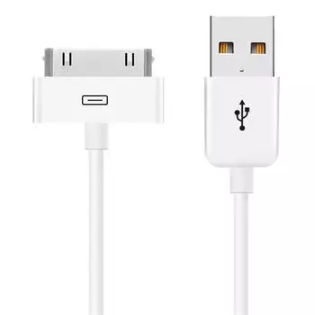 USB-кабель для зарядки и синхронизации, разъем для док-станции, кабель для передачи данных 3,3 фута белый